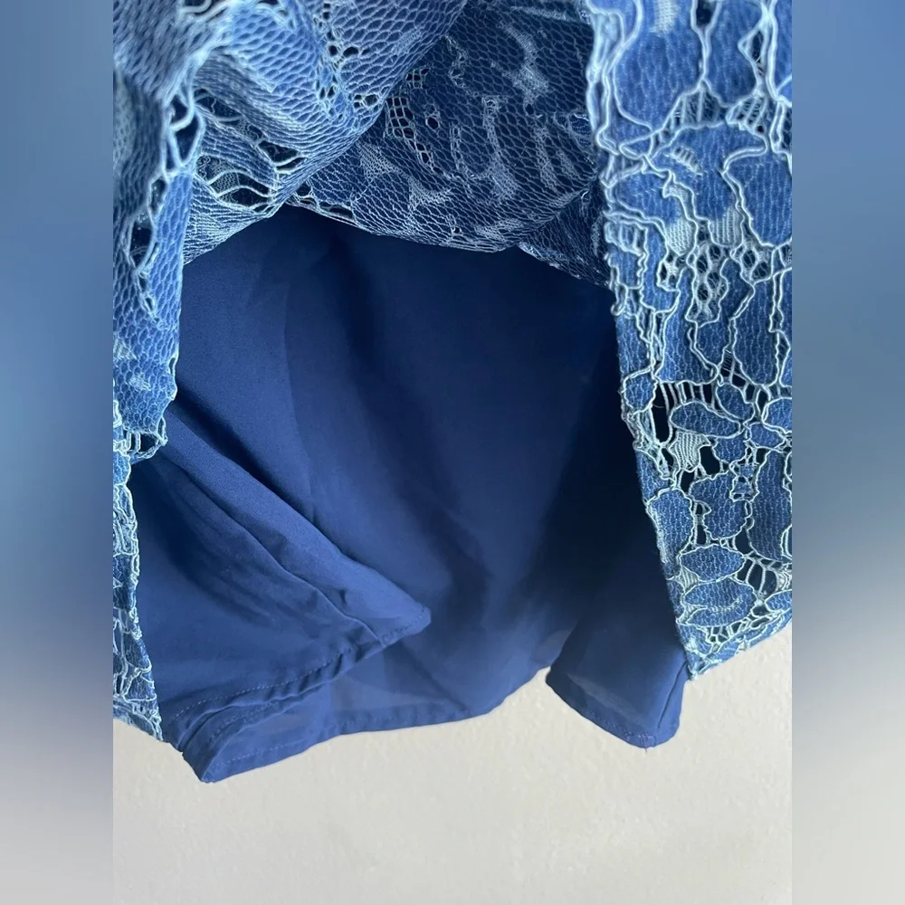 Laundry By Shelli Segal Los Angeles Blue Mid Dress Size 6 - Picture 5 of 12